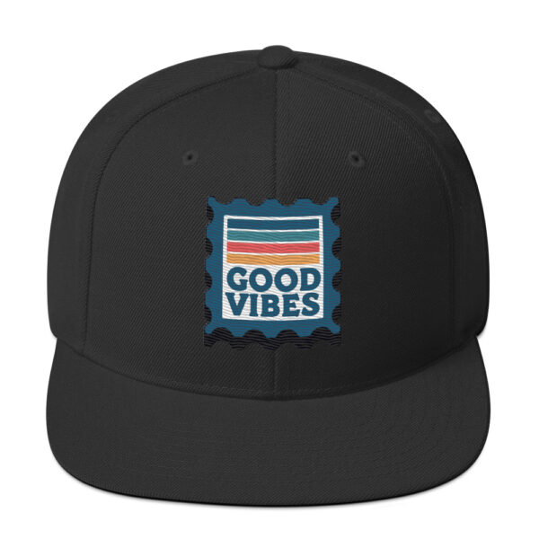 Retro Good Vibes Stamp Snapback - Image 2