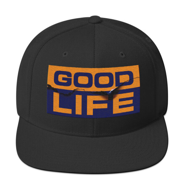 Edgy Burned Paper Good Life Snapback - Image 2