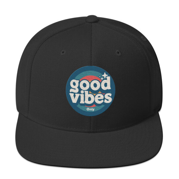 Good Vibes Only Retro Positive Energy Snapback - Image 2