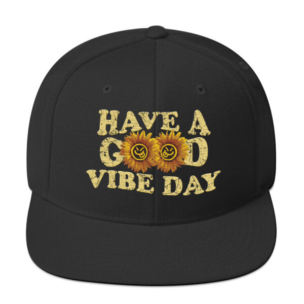 Have a Good Vibe Day Sunflower Retro Snapback