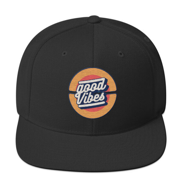 Retro Good Vibes Circle Snapback - Image 2