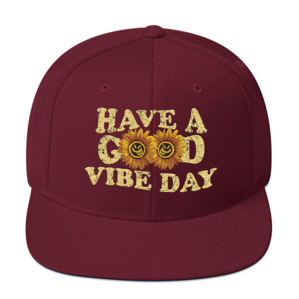 Have a Good Vibe Day Sunflower Retro Snapback - Image 5
