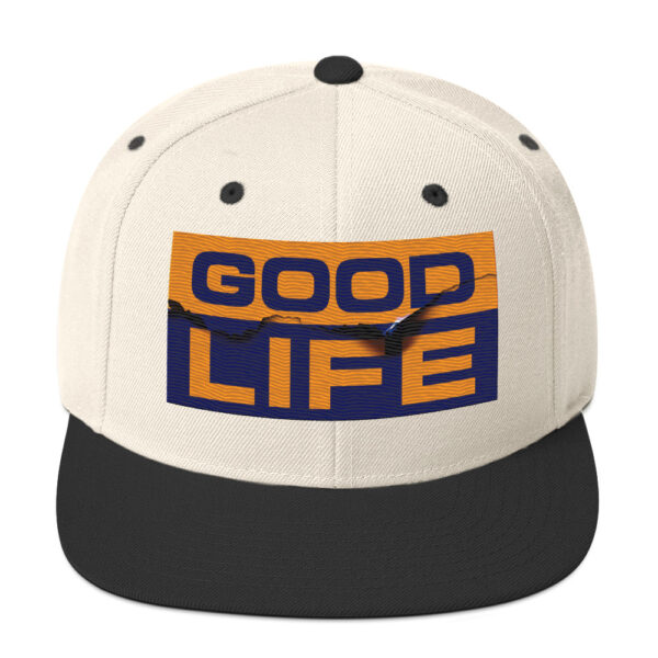 Edgy Burned Paper Good Life Snapback - Image 17