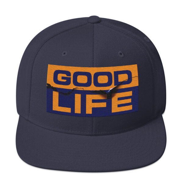 Edgy Burned Paper Good Life Snapback - Image 9