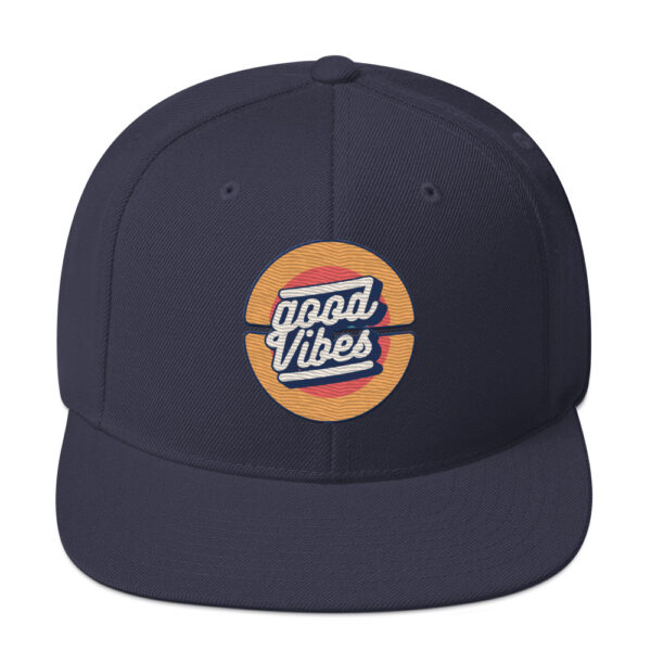 Retro Good Vibes Circle Snapback - Image 10