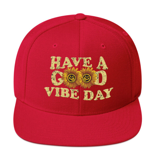 Have a Good Vibe Day Sunflower Retro Snapback - Image 21