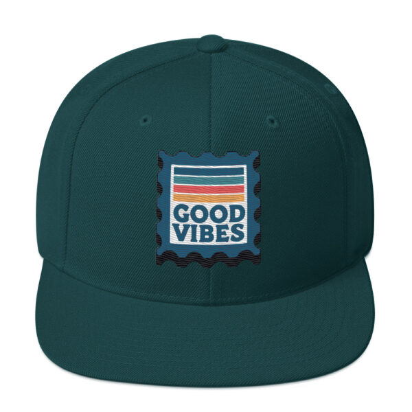 Retro Good Vibes Stamp Snapback - Image 14
