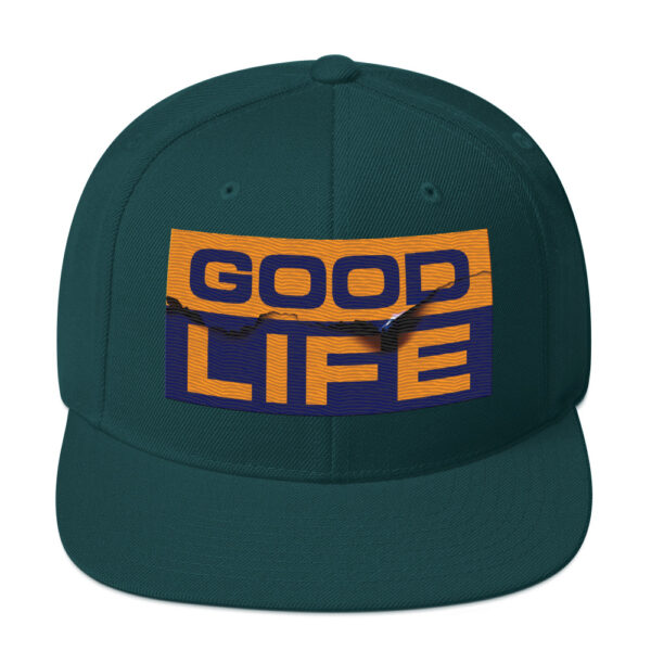Edgy Burned Paper Good Life Snapback - Image 13