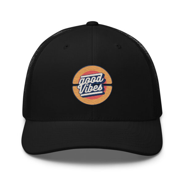 Retro Good Vibes Circle Trucker Hat