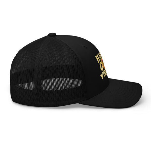Have a Good Vibe Day Sunflower Retro Trucker Hat - Image 3