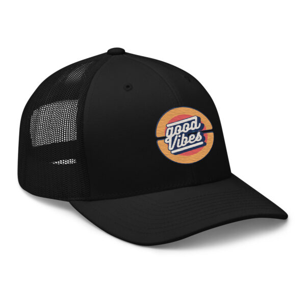 Retro Good Vibes Circle Trucker Hat - Image 4