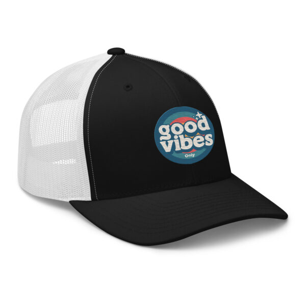 Good Vibes Only Retro Positive Energy Trucker Hat - Image 4