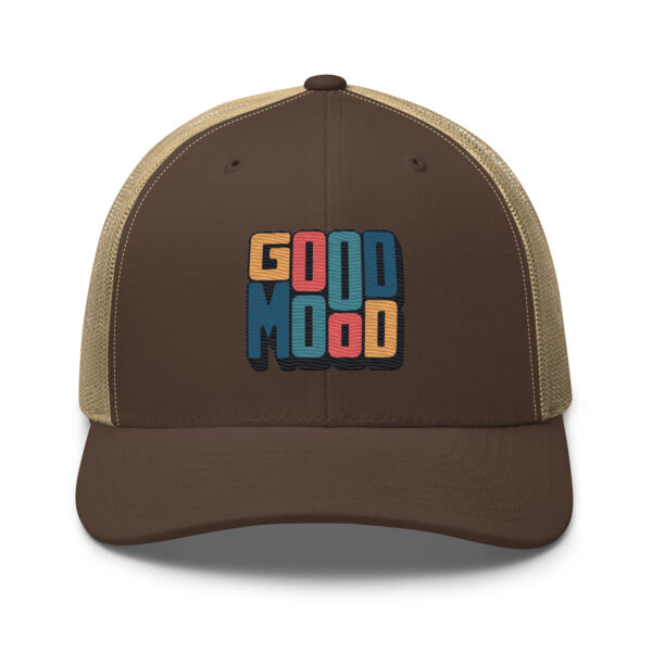 Retro Colorful Positive Vibes Good Mood Trucker Hat - Image 10