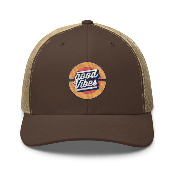 Retro Good Vibes Circle Trucker Hat - Image 9