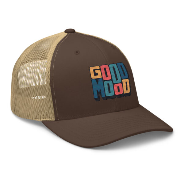 Retro Colorful Positive Vibes Good Mood Trucker Hat - Image 13