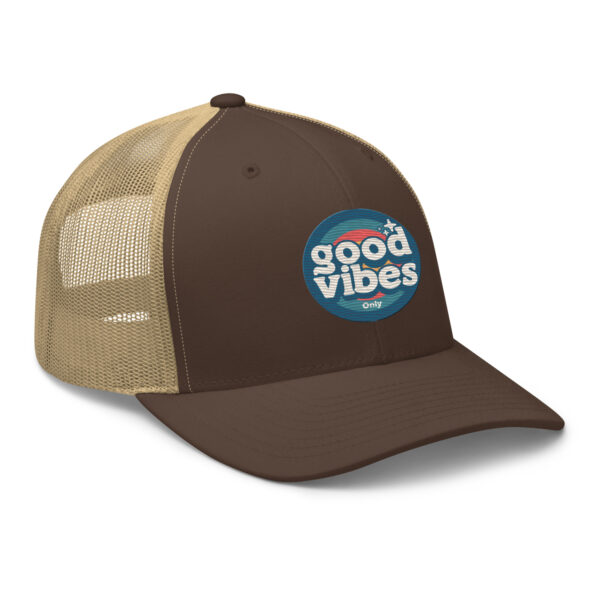 Good Vibes Only Retro Positive Energy Trucker Hat - Image 12