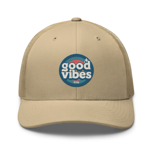 Good Vibes Only Retro Positive Energy Trucker Hat - Image 17
