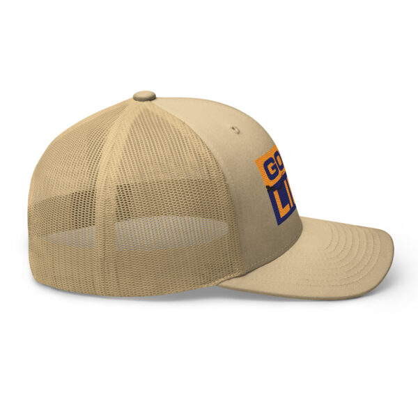 Edgy Burned Paper Good Life Trucker Hat - Image 15