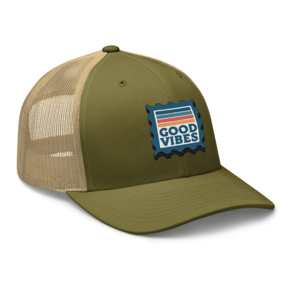Retro Good Vibes Stamp Trucker Hat - Image 20