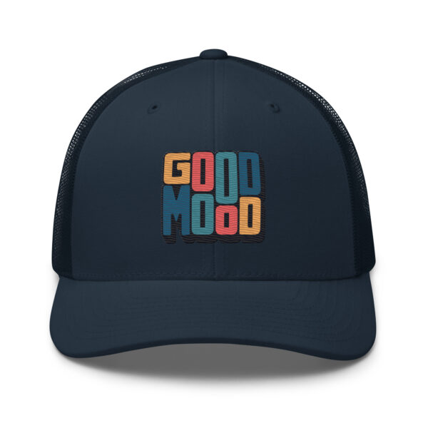 Retro Colorful Positive Vibes Good Mood Trucker Hat - Image 2