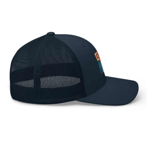 Retro Colorful Positive Vibes Good Mood Trucker Hat - Image 4