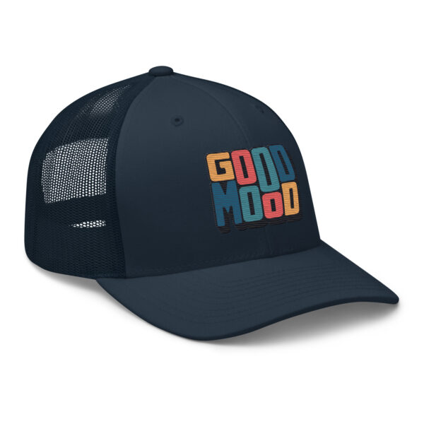 Retro Colorful Positive Vibes Good Mood Trucker Hat - Image 5