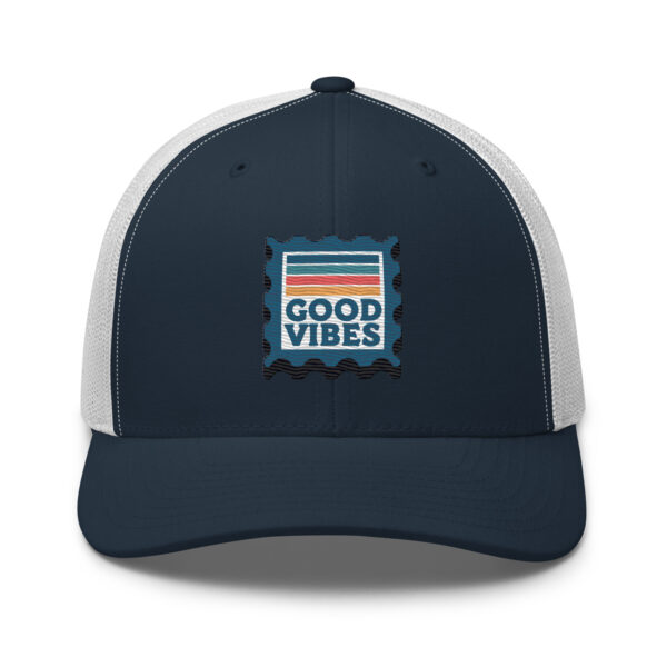 Retro Good Vibes Stamp Trucker Hat