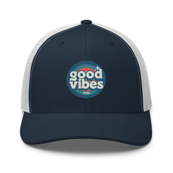 Good Vibes Only Retro Positive Energy Trucker Hat - Image 5