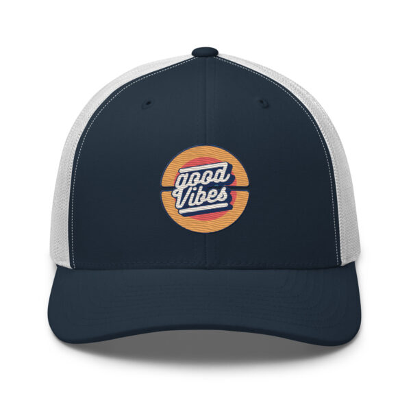 Retro Good Vibes Circle Trucker Hat - Image 5