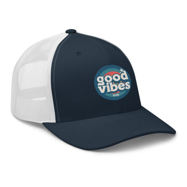 Good Vibes Only Retro Positive Energy Trucker Hat - Image 8