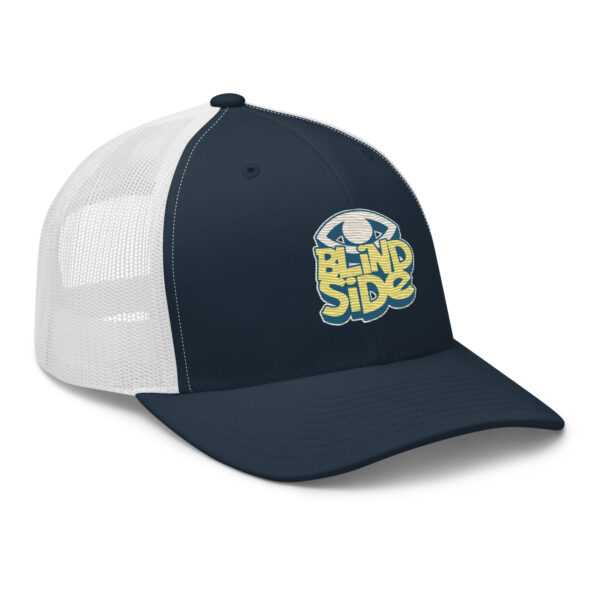 Unique Eye Logo Blindside Trucker Hat - Image 8
