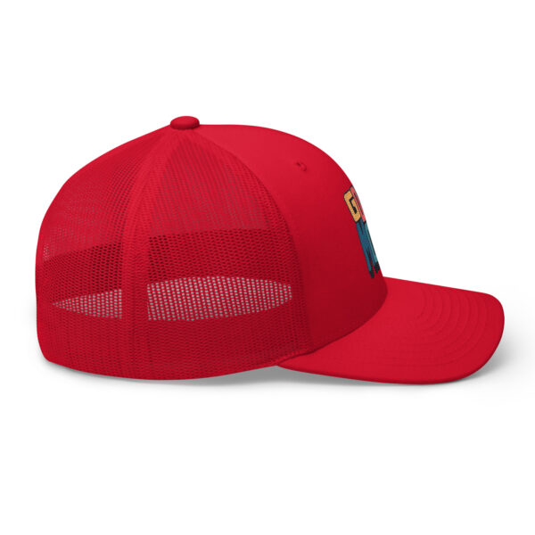 Retro Colorful Positive Vibes Good Mood Trucker Hat - Image 8