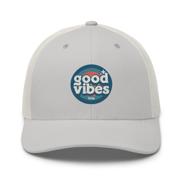 Good Vibes Only Retro Positive Energy Trucker Hat - Image 13