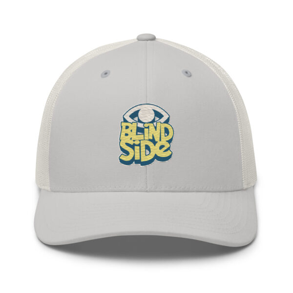 Unique Eye Logo Blindside Trucker Hat - Image 17