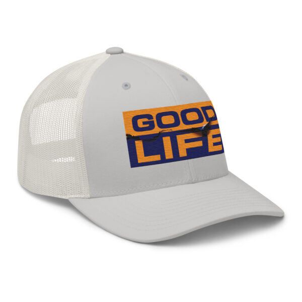 Edgy Burned Paper Good Life Trucker Hat - Image 12