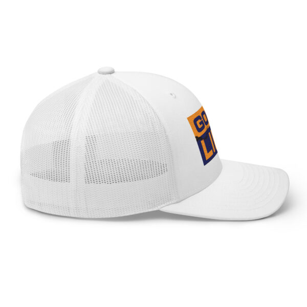 Edgy Burned Paper Good Life Trucker Hat - Image 23