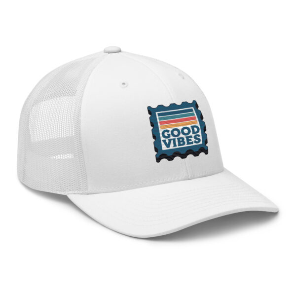 Retro Good Vibes Stamp Trucker Hat - Image 24