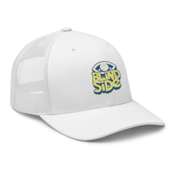 Unique Eye Logo Blindside Trucker Hat - Image 24