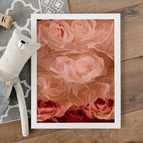 Liquid Rose Framed Poster Mockup 1