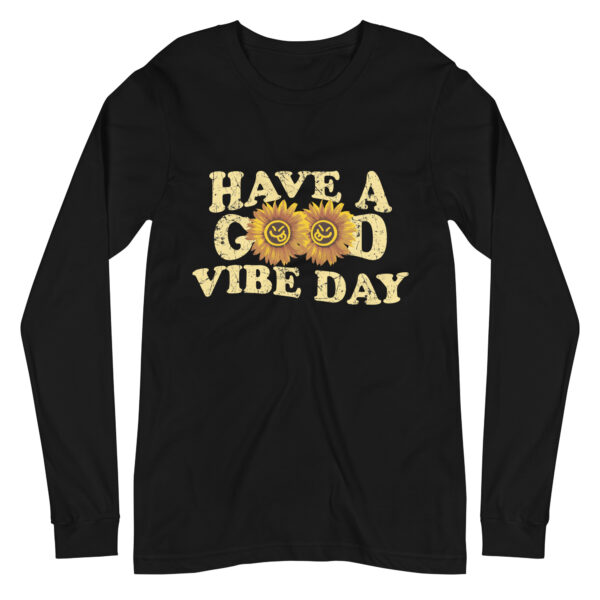 Have a Good Vibe Day Sunflower Retro Long Sleeve