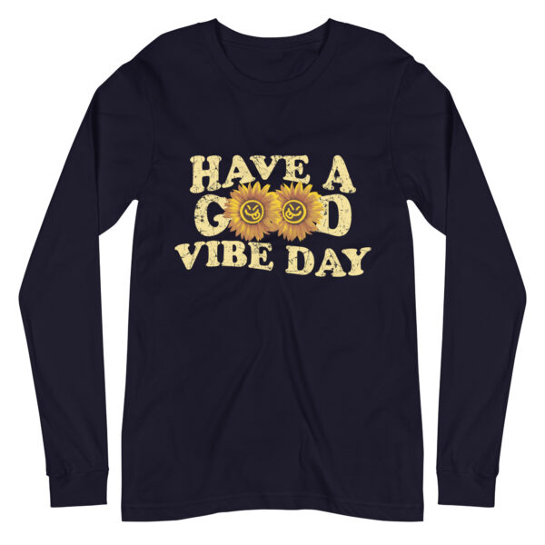 Have a Good Vibe Day Sunflower Retro Long Sleeve - Image 9