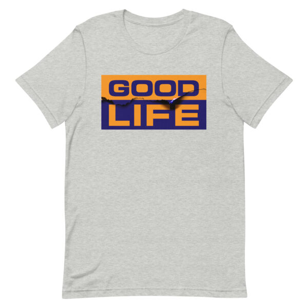 Edgy Burned Paper Good Life T-Shirt - Image 9
