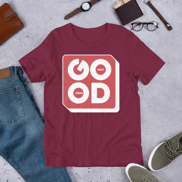 Minimalist Red and White Good Vibes Only - Image 4