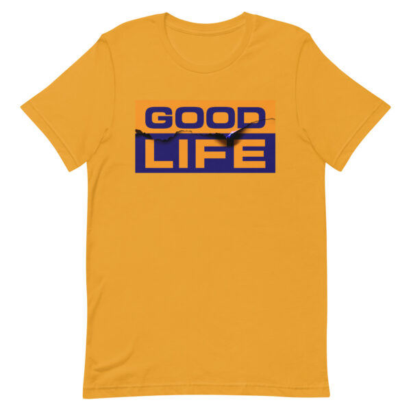 Edgy Burned Paper Good Life T-Shirt - Image 7