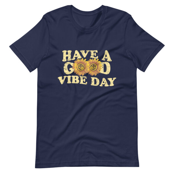 Have a Good Vibe Day Sunflower Retro T-Shirt - Image 3