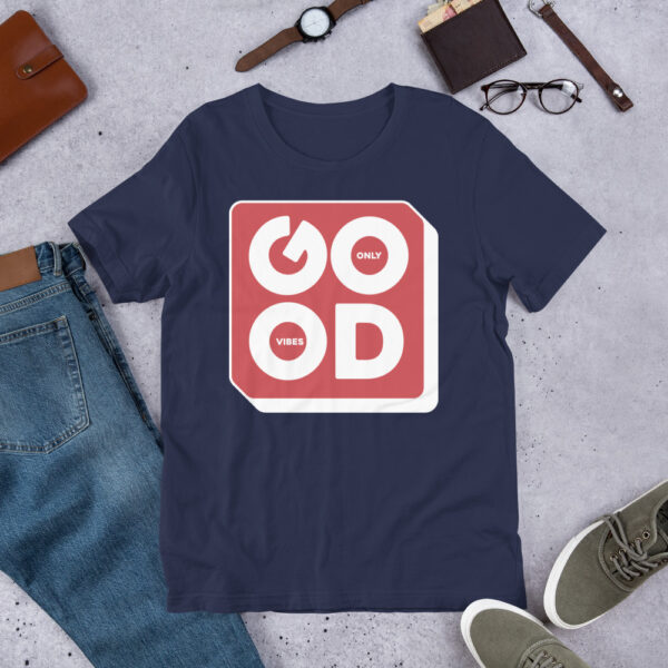 Minimalist Red and White Good Vibes Only - Image 2