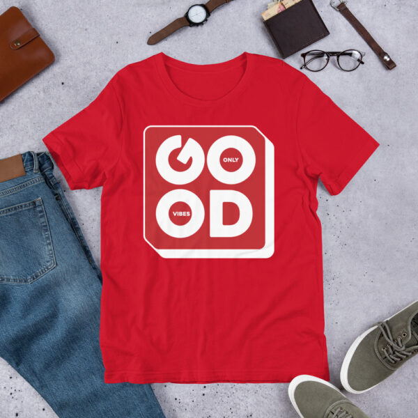 Minimalist Red and White Good Vibes Only - Image 5