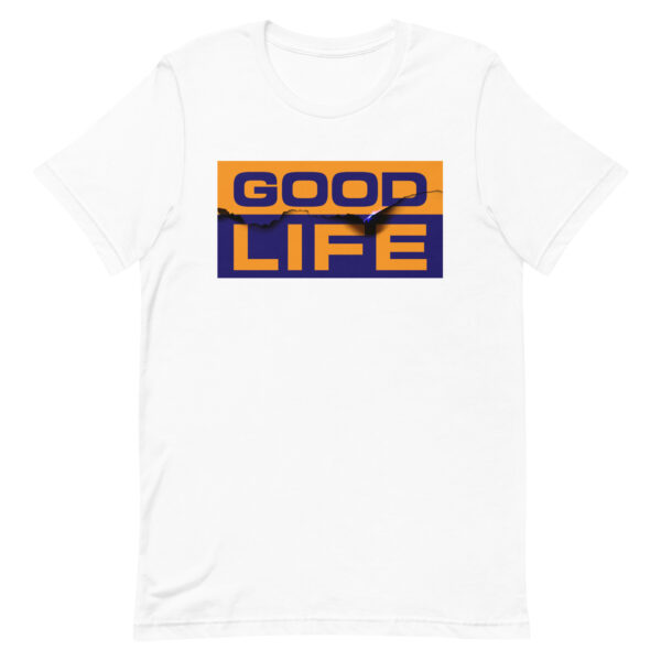Edgy Burned Paper Good Life T-Shirt - Image 11