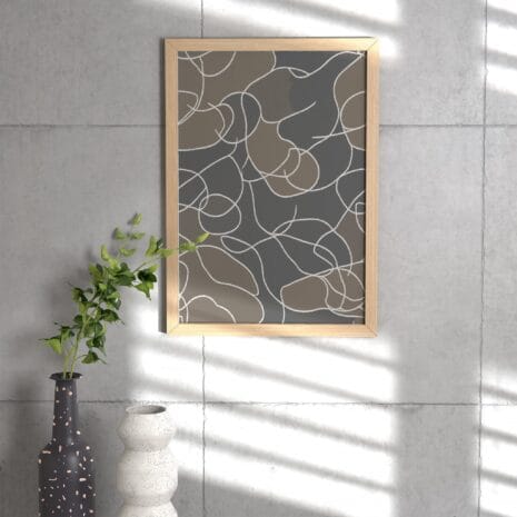 Abstract Horizon Framed Poster Mockup 1