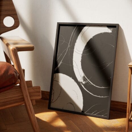 Lunar Crescent Framed Poster Mockup 1